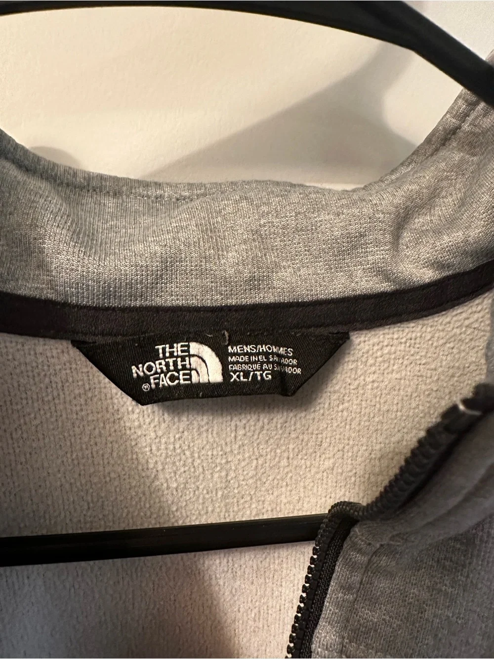 The North Face Light Gray Fleece Half-Zip Pullover